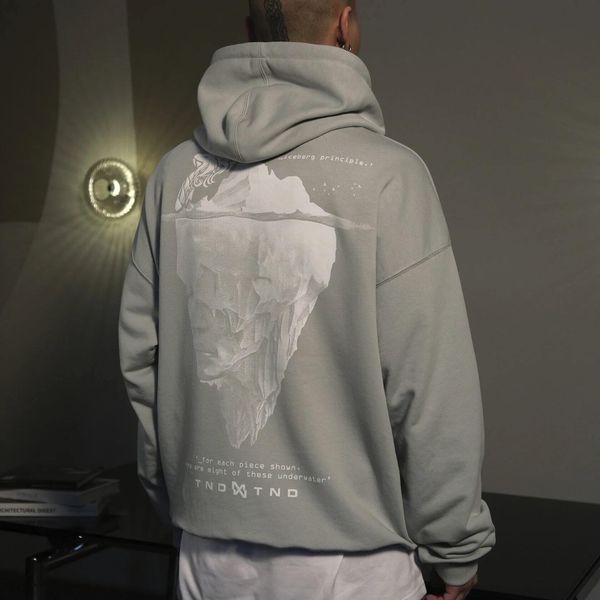 Худи Айсберг серо-голубое - фото 4