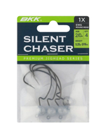 Джиг-головка для рыбалки BKK на офсетном крючке Silent Chaser - 1X - EWG Round Head, размер крючка 1, вес 5,25г, 4 шт.