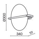 Настенный светодиодный светильник Maytoni Mira MOD279WL-L14B3K