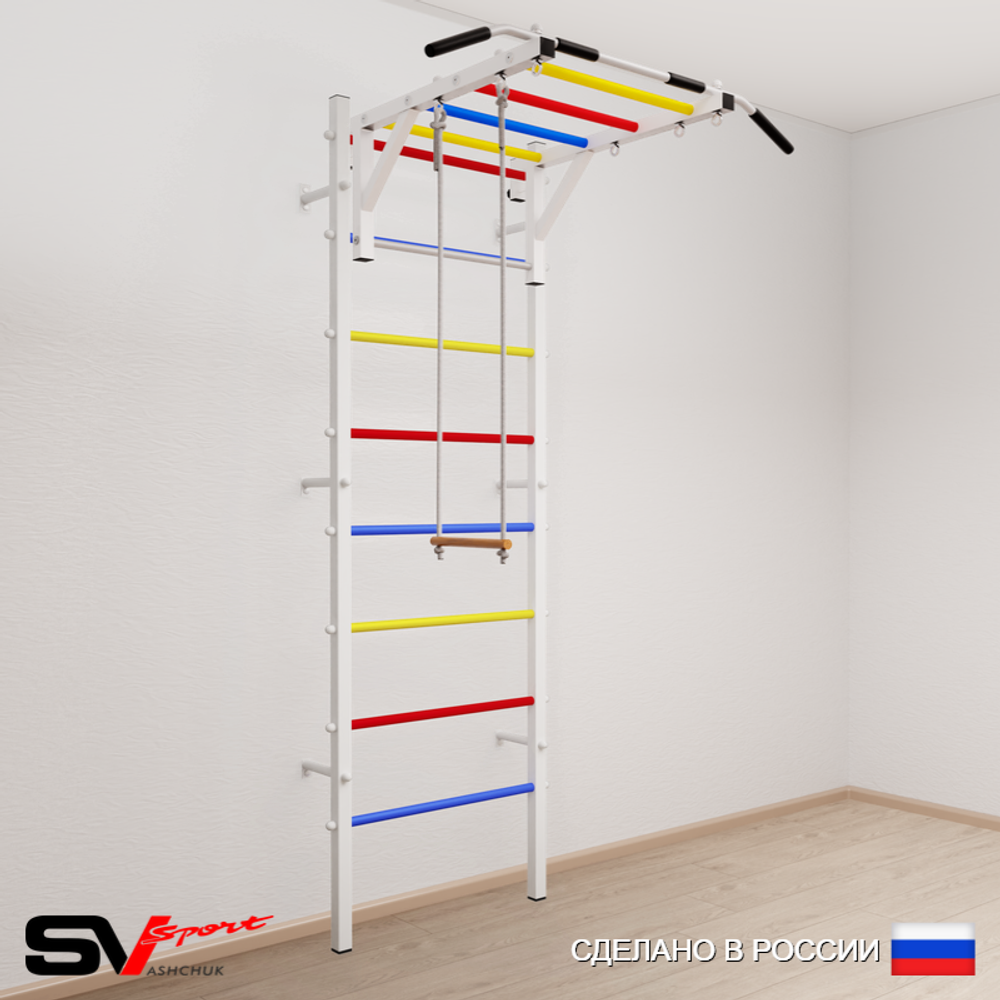 Шведская стенка Sv Sport усиленная 632 (Турник рукоход/Трапеция)