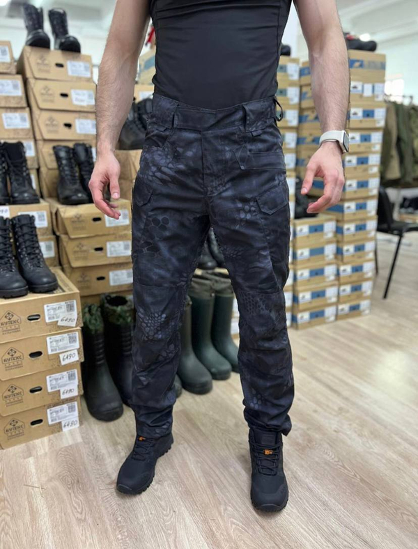 Брюки страйкер / чёрный питон