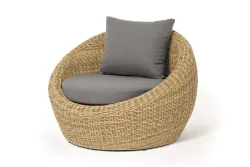 "Барселона" кресло из искусственного ротанга, цвет соломенный