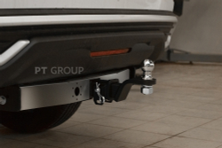 Фаркоп PT GROUP /съемный квадрат/ С нержавеющей Накладкой для HAVAL M6/HAVALH6 2014-(паспорт и сертификат в комплекте)(без электрики) арт.HMS-21-991124.00