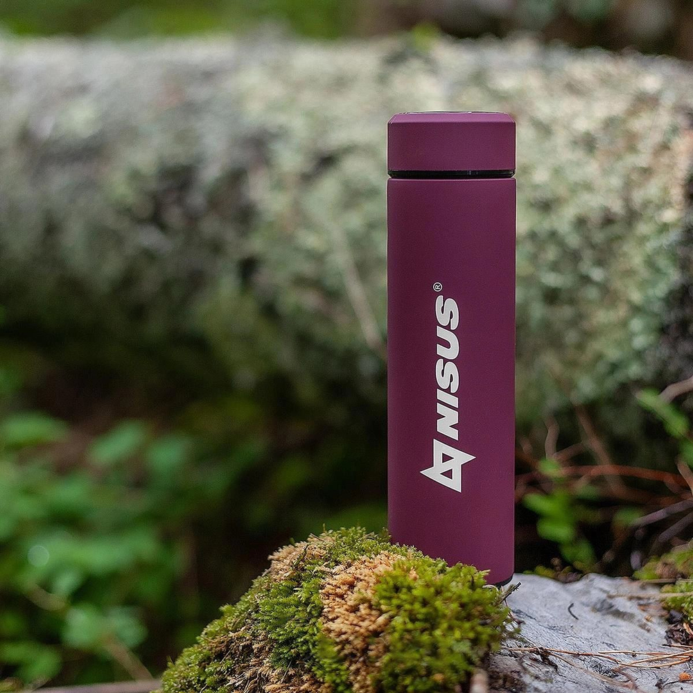 Термос Nisus 049-B 450ML с термодатчиком черный (N.TM-049-B)