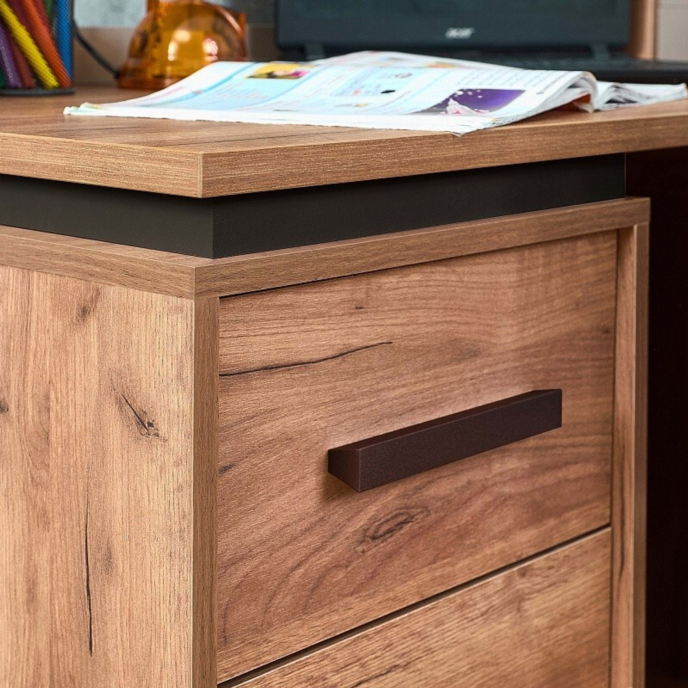 Стол письменный Nature 84, дуб табачный крафт/черный