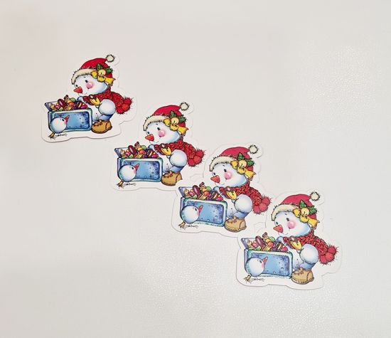 Новогодние малышки-открытки, (10 шт.)