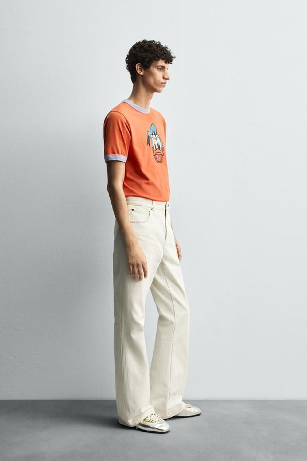 ZARA HARRY LAMBERT X DISNEY ФУТБОЛКА DONALD DUCK, КРАСНЫЙ