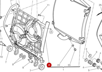 Ducati Крепление вентилятора XDiavel 48018801A