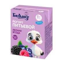 Йогурт детский питьевой с бифидобактериями &quot;Лесная ягода&quot; 2,6% 210г Беллакт - купить не дорого в Москве