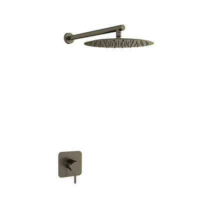 Встраиваемый смеситель для душа на 1 выход с тропическим душем ODISEA JOYA K5918013GR графит