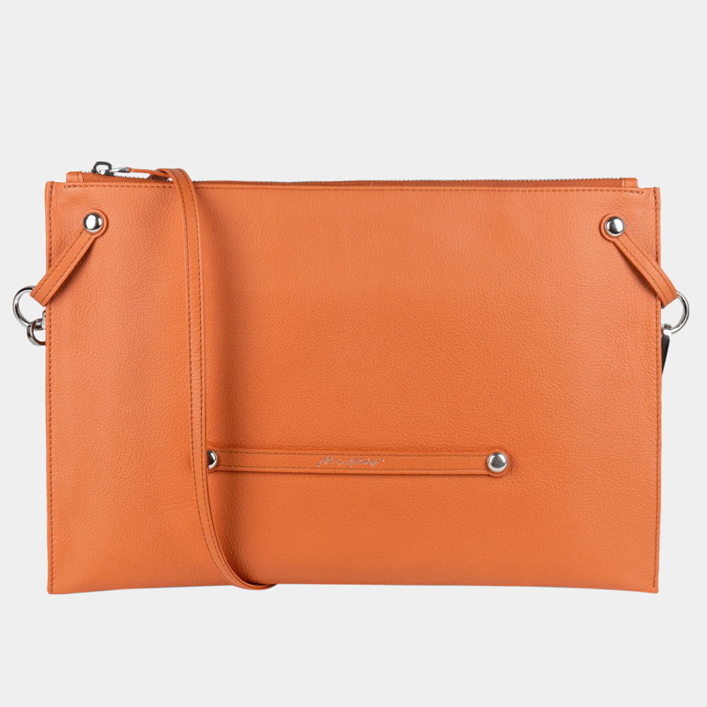 Сумка Tereze из кожи теленка, оранжевого цвета