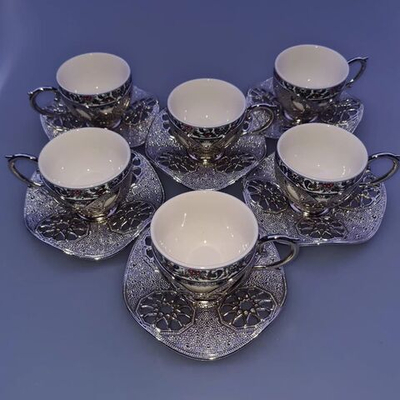 Кофейный сервиз "Традиционный" на 6 персон с блюдцами/ZAMAK. Турция
