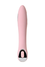 Розовый силиконовый вибратор с электростимуляцией TESLA G-POINT - 21 см. (Цвет: розовый)