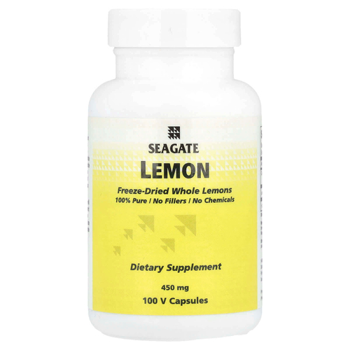 Seagate, Лимон, 450 мг, 100 растительных капсул