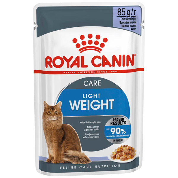 Влажный корм Royal Canin Light Weight Care, кошкам с избыточным весом, кусочки в соусе, 85г