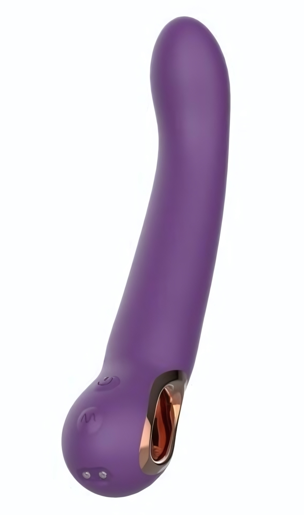 Фиолетовый силиконовый вибратор - 22,1 см. (Цвет: фиолетовый)