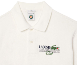 Мужское теннисное поло Lacoste Roland Garros Edition Terry Polo Shirt - white