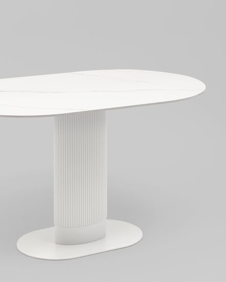 Стол обеденный Snow 130х80 см белый керамика