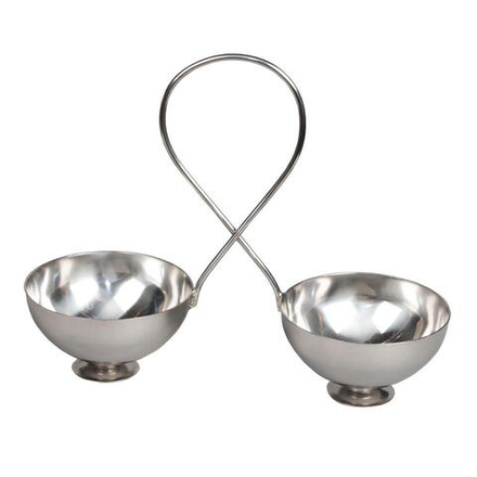 Емкость для подачи закусок/снэков двойная 410 мл d 12,1 см h7 см нерж. P.L.