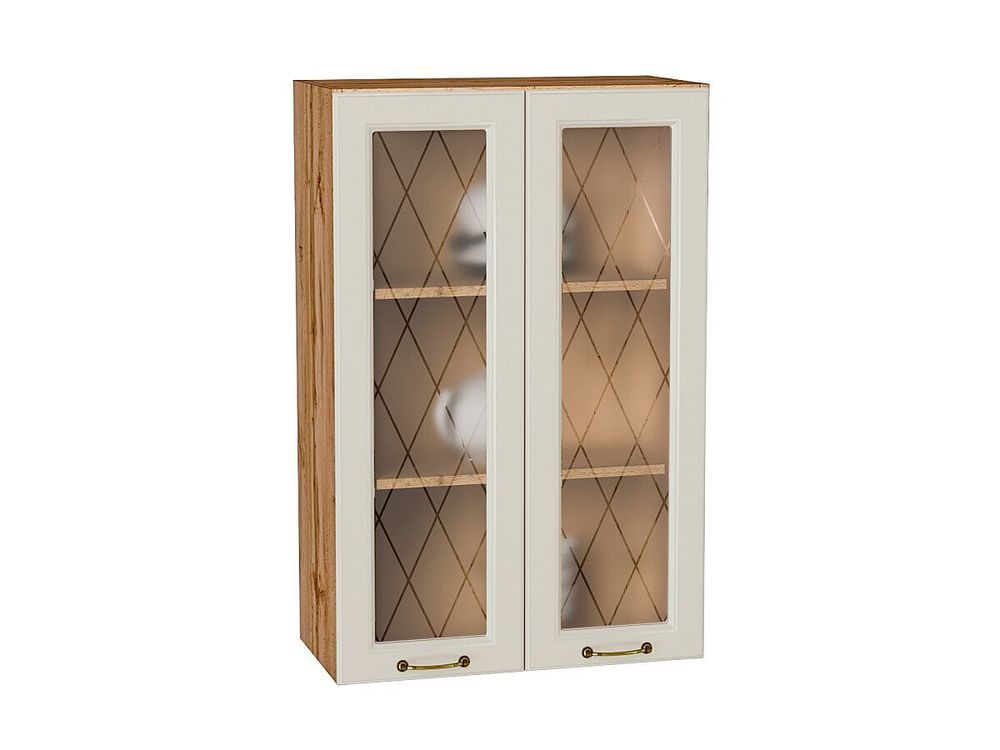 Шкаф верхний с 2-мя остекленными дверцами Ницца