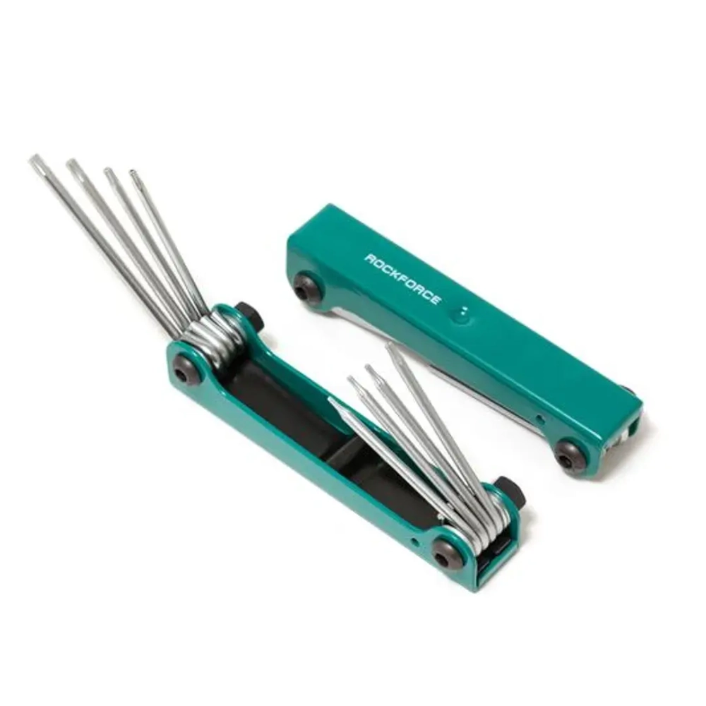 Набор ключей TORX складной 8пр.(T5H-T10H, T15H, T20H c отверстием) RockForce##Rock FORCE RF-5087TF