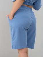 Костюм с шортами КНф-101П/голубой