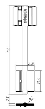 Заготовка дверняк БОРДЕР 7 в пластике
