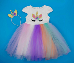 платье Единорог реснички 3907