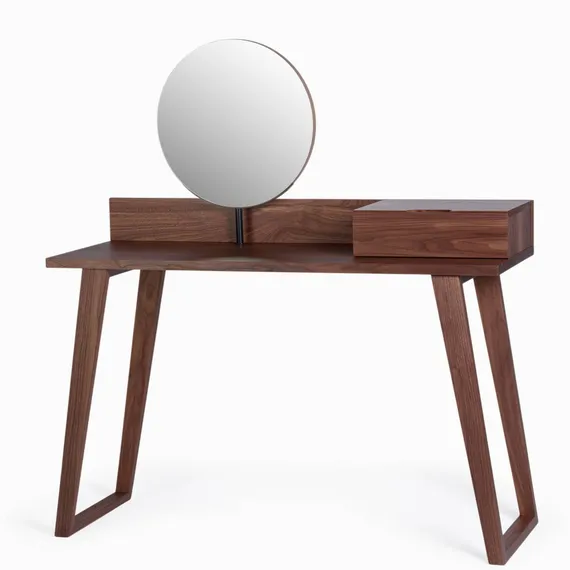 Туалетный стол с зеркалом Anna 120x45 см, шпон ореха