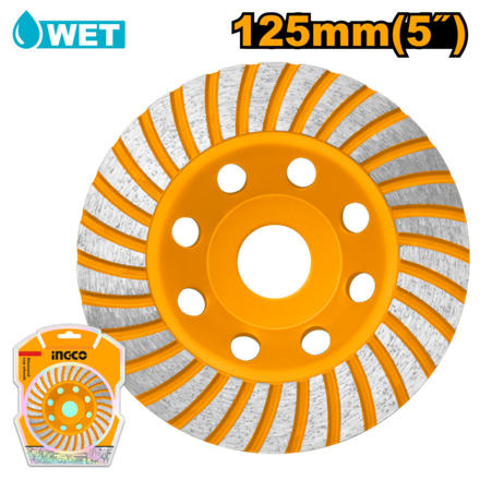 Чашка алмазная турбо INGCO CGW011251 125х22,2 мм