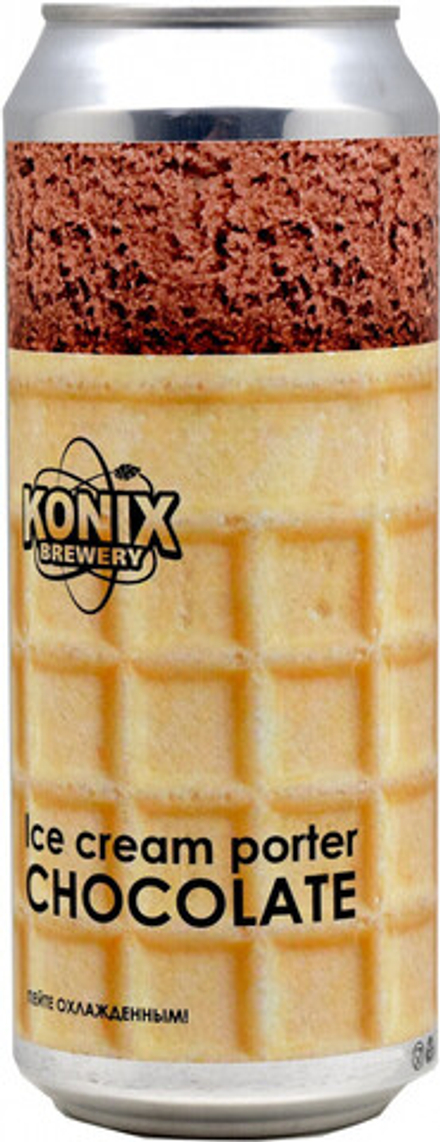 Пиво Коникс Айс Крим Портер Шоколад / Konix Ice Cream Porter Chocolate 0.45л - 6шт