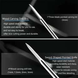 Набор сверл для гравировки для вращающегося инструмента 6 шт Гравировальные сверла 3 мм