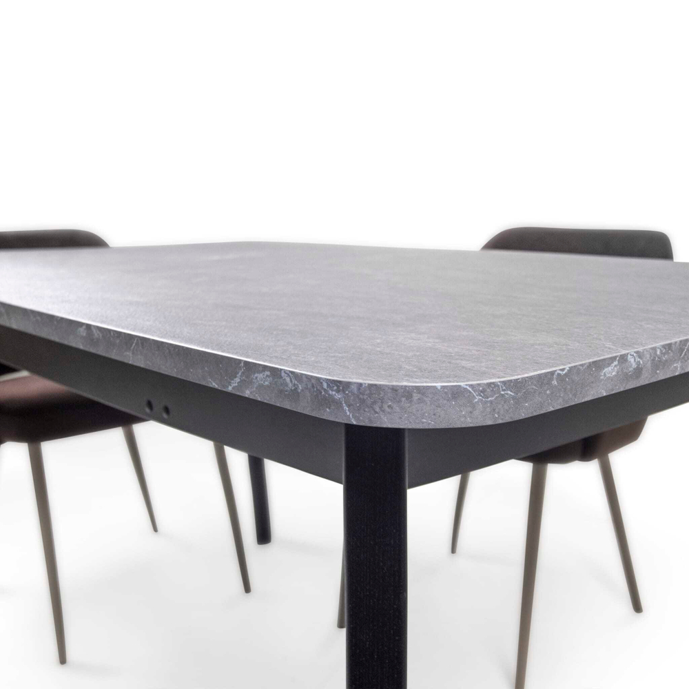 Графит (СитПарад) Стол обеденный раздвижной (столешница - пластиковое покрытие)