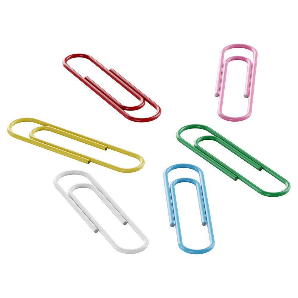 Скрепки канцелярские 28мм, 100шт, цветные, Berlingo, картон. упак.