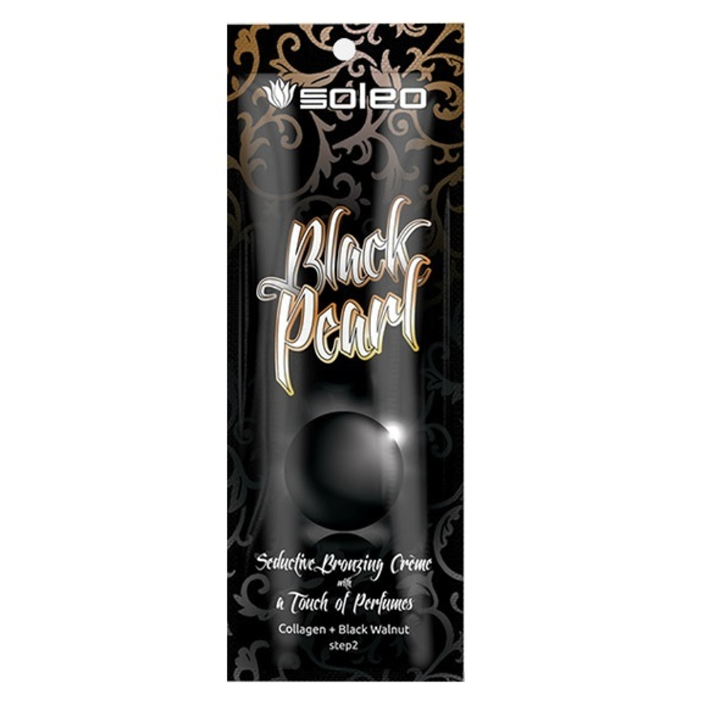 Крем с бронзатором коллагеном и морскими водорослями Soleo Black Pearl 15мл