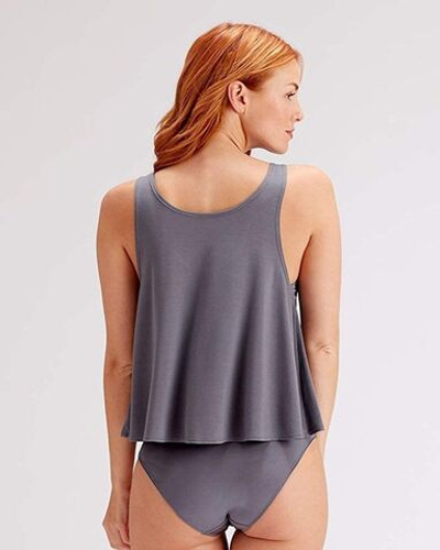 Топ из вискозы свободного кроя (Размер: XS) (Цвет: серый)