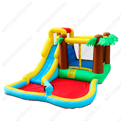 Батут детский на дачу "Солнечный пляж" 3,85*2,93*1,98 м