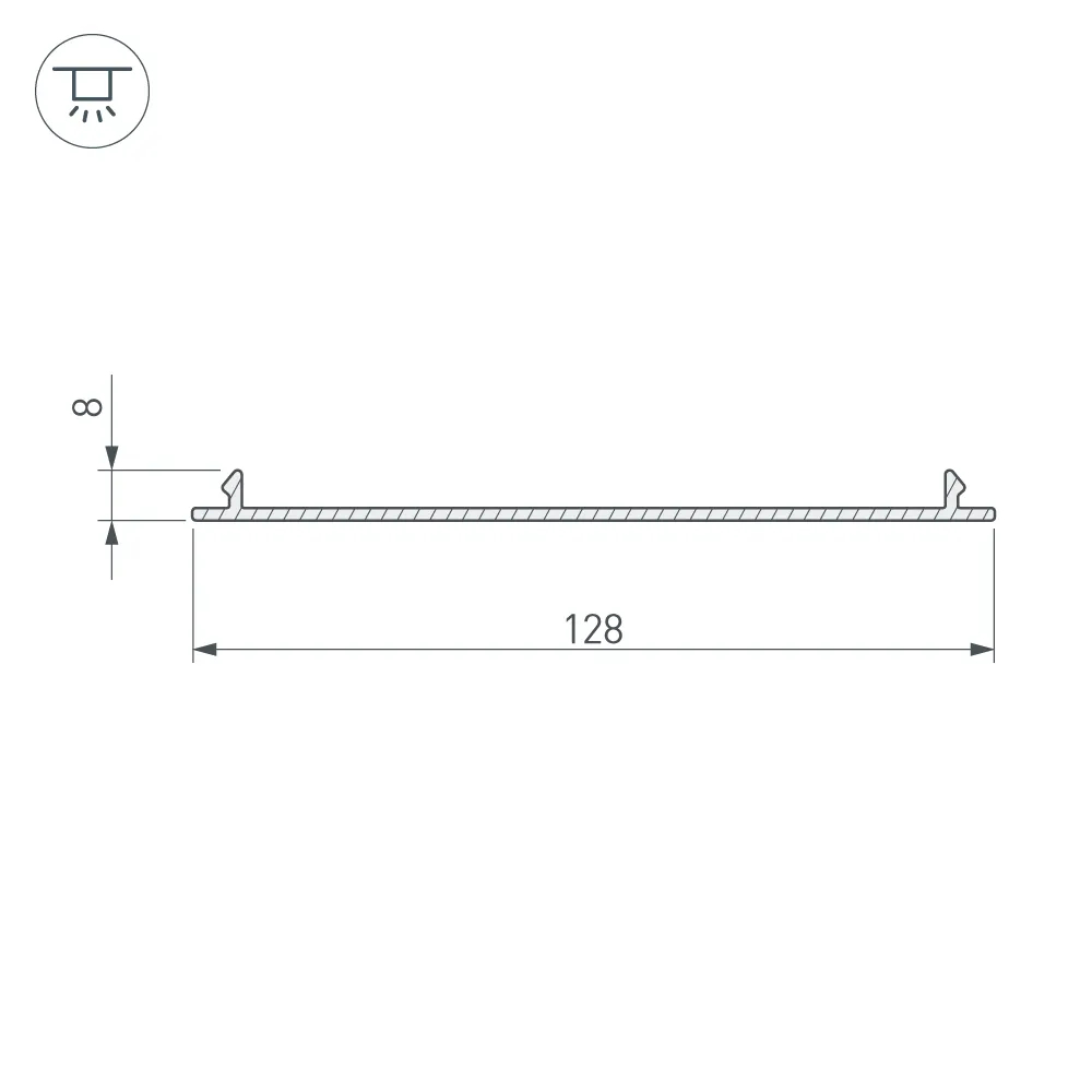 Профиль-верх TOP-LINIA140-С-2000 ANOD (Arlight, Алюминий) 016985