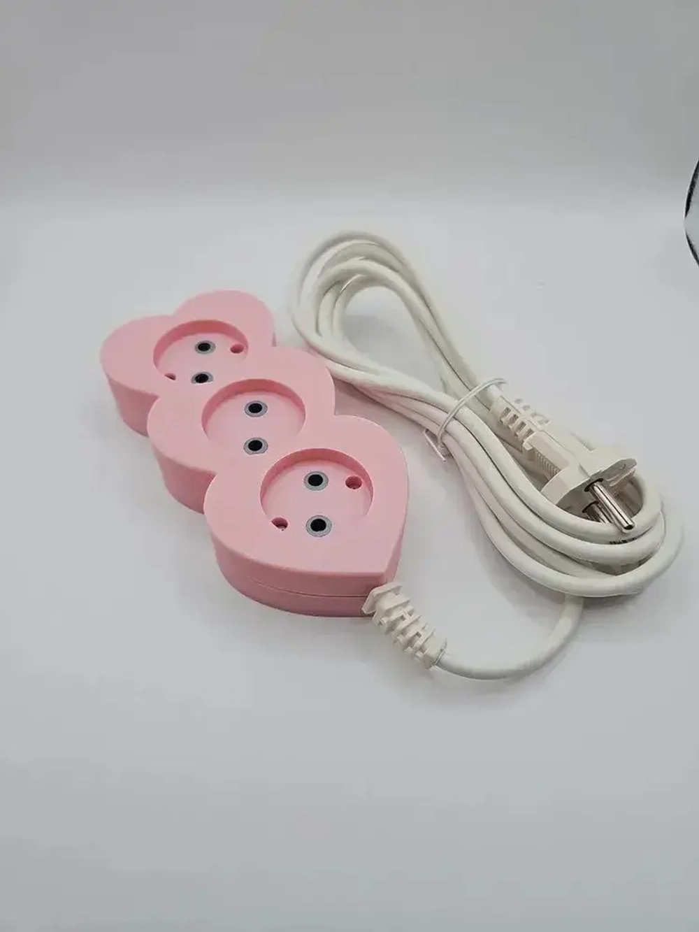 Сетевой фильтр Розовый Сердечки 3 метра