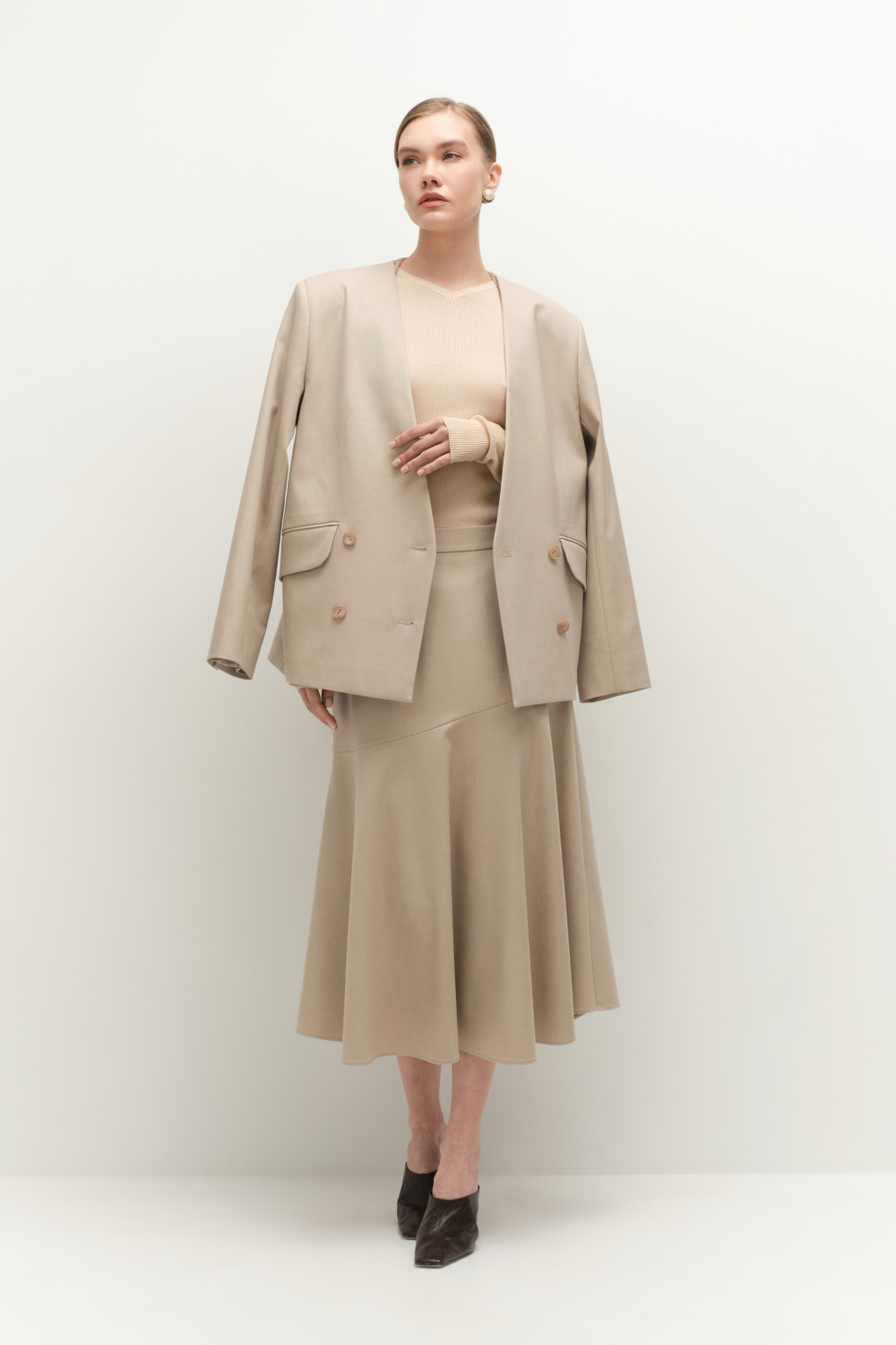 Жакет без воротника