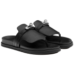 Hermes Empire Calfskin Functional Style Fashion Sandals Women's Black, H221074Z 02