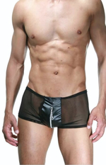 Мужские трусы-хипсы с молнией (Размер: L-XL) (Цвет: черный)