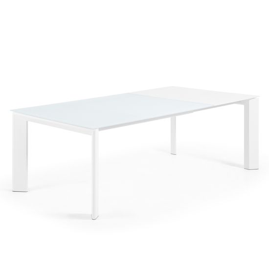 ATTA Стол 160 (220) x90 белое стекло