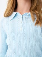 Джемпер поло для девочки1327 небесно-голубой