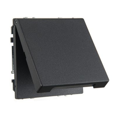 Розетка IP44 крышкой, 16А 250В пружинные зажимы c/з LIREGUS MODERN IKL16-208-01.M/BM антрацит матовый