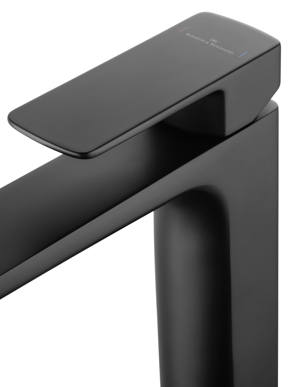 Смеситель для раковины высокий WONZON & WOGHAND EDGE, Черный матовый (WW-88239003-MB)