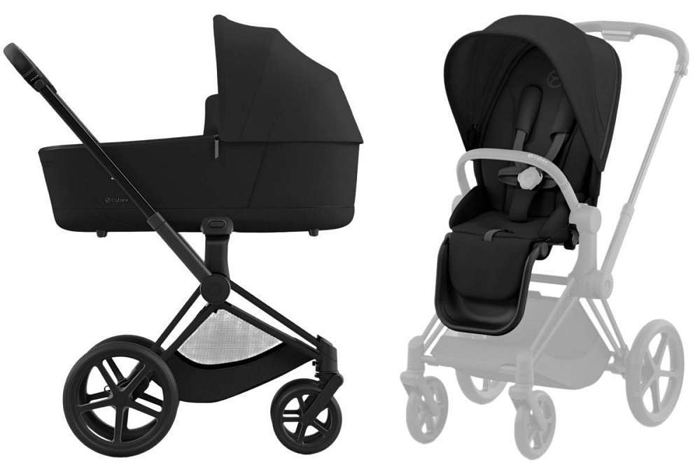 Коляска Cybex Priam IV Matt Black complete Cloud G Lava Grey Base G 4 в 1 Sepia Black