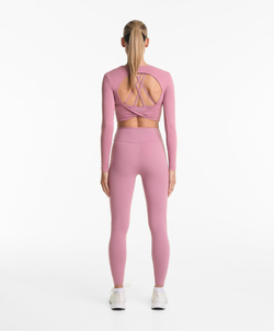 Oysho Футболка с длинным рукавом Comfortlux, светло-баклажановый