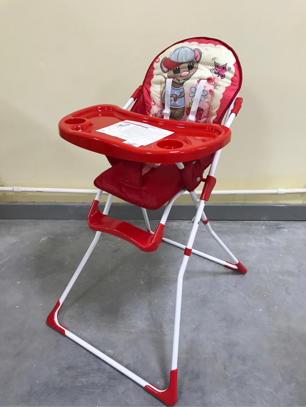 Стульчик для кормления АРТ-1684 (Мышка и цветок (красный))