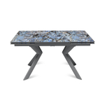 Стол раскладной Bridge (140+40+40), керамика глянцевая Lemurian Blue